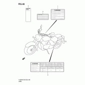 Схема вузла: Інформаційні наклейки для Suzuki VL800 Boulevard C50T