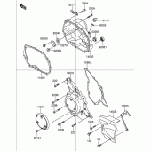 Схема вузла: Кришка двигуна для Suzuki DR-Z110