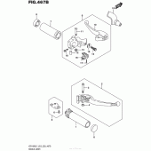 Схема вузла: Ручки керма (Vzr1800Bzl7 E03) для Suzuki VZR1800 Boulevard M109R BOSS