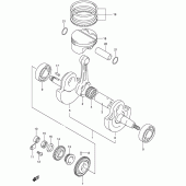 Схема узла: Коленчатый вал & Поршень для Suzuki DR-Z400 DR-Z400E