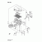 Схема узла: Воздушный фильтр (Model l0) для Suzuki AN400 Burgman (EU analogue of SkyWave)