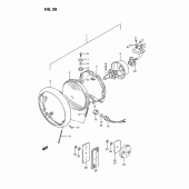 Схема узла: Фара (Model h/j/k/l/m/n/p/r) для Suzuki VS1400 Intruder 1400