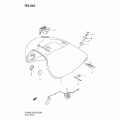Схема вузла: Паливний бак (Vl800ck6/ck7/ck8) для Suzuki VL800 Boulevard C50T