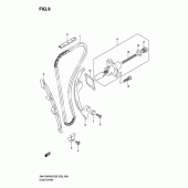 Схема вузла: Ланцюг ГРМ & Натягувач & Заспокоювач Suzuki RM-Z450