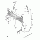 Схема узла: Масляный охладитель для Suzuki GSX600 Katana