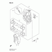Схема вузла: Передній гальмівний супорт для Suzuki GSX-R750
