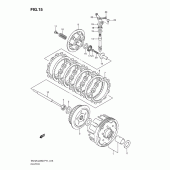 Схема узла: Сцепление для Suzuki EN125
