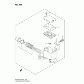 Схема узла: Передний тормозной цилиндр (An400zal1 e28) для Suzuki AN400 Burgman (EU analogue of SkyWave)