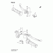 Схема вузла: Ручки керма (Sv1000s/s1/s2) для Suzuki SV1000