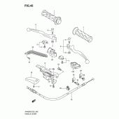 Схема вузла: Ручки керма для Suzuki AN400 Burgman (EU analogue of SkyWave)