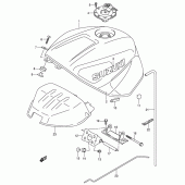 Схема вузла: Паливний бак (Model k1) для Suzuki GSX-R750
