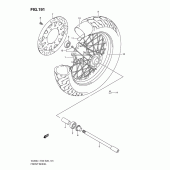 Схема узла: Переднее колесо (Vl800tl1 e33) для Suzuki VL800 Boulevard C50T