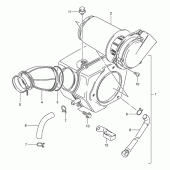 Схема узла: Воздушный фильтр для Suzuki TU250