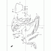 Схема вузла: Передній обтічник (Model k2) для Suzuki GSX600 Katana