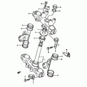 Схема вузла: Рульова траверса для Suzuki DR350