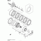 Схема вузла: Зчеплення (Vzr1800Bzl4 E28) для Suzuki VZR1800 Boulevard M109R BOSS