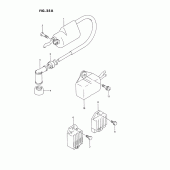 Схема вузла: Електроустаткування (Model n, model p/r e24) для Suzuki TS185