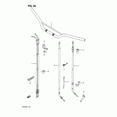 Схема узла: Руль & Тросики для Suzuki DR250