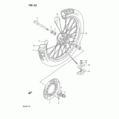 Схема узла: Переднее колесо для Suzuki RM125