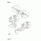 Схема вузла: Підніжки для Suzuki VL800 Intruder C800C/Boulevard C50C