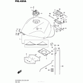 Схема узла: Топливный бак (Gsx1300Ral5 E03) для Suzuki GSX1300 Hayabusa