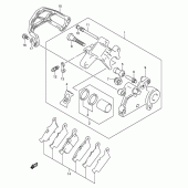 Схема узла: Задний тормозной суппорт для Suzuki DR-Z400 DR-Z400E