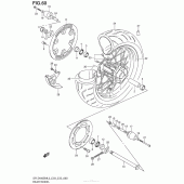 Схема узла: Заднее колесо для Suzuki DR-Z400 DR-Z400SM