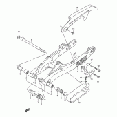 Схема узла: Задний рычаг подвески (Model r) для Suzuki TS125