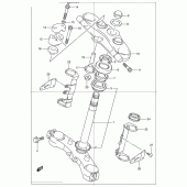 Схема вузла: Рульова траверса (Gsf1200k1/k2/k3/k4/zk4/k5/zk5) для Suzuki GSF1200 Bandit S
