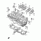 Схема вузла: Головка циліндра для Suzuki GSF1200 Bandit