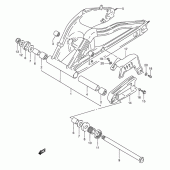 Схема вузла: Задній важіль підвіски (Model m) для Suzuki RGV250