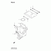 Схема вузла: Кріплення акумулятора Suzuki DL650 V-Strom