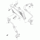 Схема узла: Масляный охладитель для Suzuki XF650 Freewind