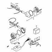Схема вузла: Поворотники для Suzuki GS1000