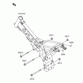 Схема вузла: Кронштейни двигуна для Suzuki DR-Z110
