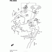 Схема узла: Топливный бак (Dl650Al7 E03) (For Yu1) для Suzuki DL650 V-Strom