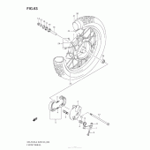 Схема узла: Переднее колесо (Dr-Z125L3 E33) для Suzuki DR-Z125 DR-Z125L