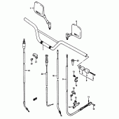 Схема узла: Руль & Тросики (Model l) для Suzuki DR650 DR650RS