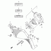 Схема вузла: Радіатор для Suzuki GSX-R600