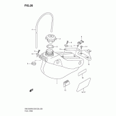 Схема вузла: Паливний бак (Rm-z450k8/k9/l0) для Suzuki RM-Z450
