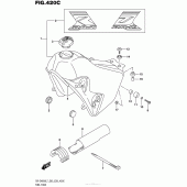 Схема вузла: Паливний бак (Dr-Z400Sl7 E33) для Suzuki DR-Z400 DR-Z400S