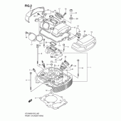 Схема узла: Передняя головка цилиндра & Прокладка головки & Свеча зажигания для Suzuki VZ1500 Intruder M1500