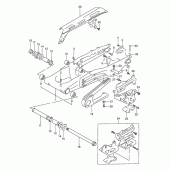 Схема вузла: Задній важіль підвіски для Suzuki DR250