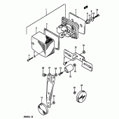 Схема вузла: Задній ліхтар (Стоп-сигнал) для Suzuki DR800