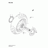 Схема вузла: Заднє колесо (An400al1 e33) для Suzuki AN400 Burgman (EU analogue of SkyWave)