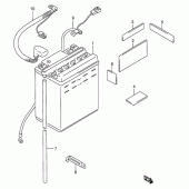 Схема вузла: Акумулятор для Suzuki LS650 Savage