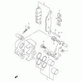 Схема вузла: Передній гальмівний супорт для Suzuki XF650 Freewind