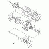 Схема вузла: Зчеплення для Suzuki GSX250 Across
