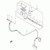 Схема вузла: Головний циліндр зчеплення для Suzuki VS800 Intruder 800