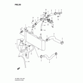 Схема узла: Патрубок системы охлаждения для Suzuki DL1000 V-Strom
